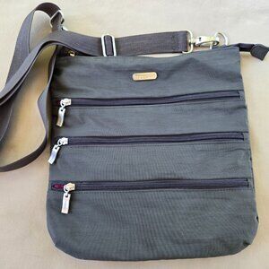 BAGGALLINI Grey Big Zipper Crossbody or shoulder Travel Bag